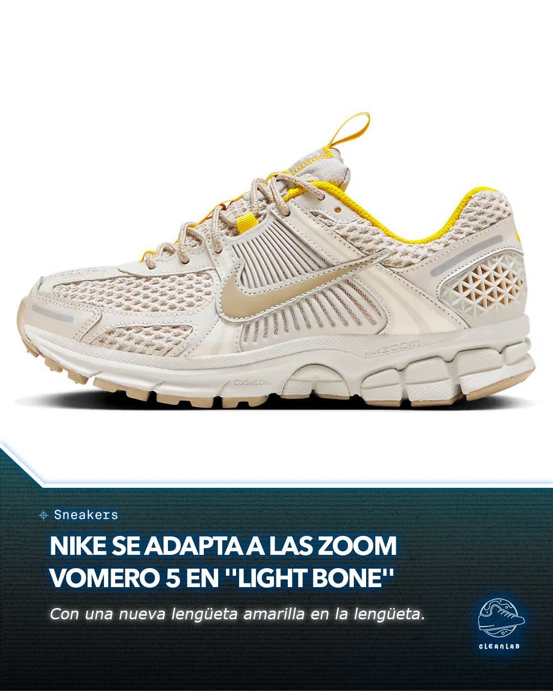 Noticias Sneakers | Nike se adapta a las Zoom Vomero 5 en "Light Bone" - Clean Lab PE