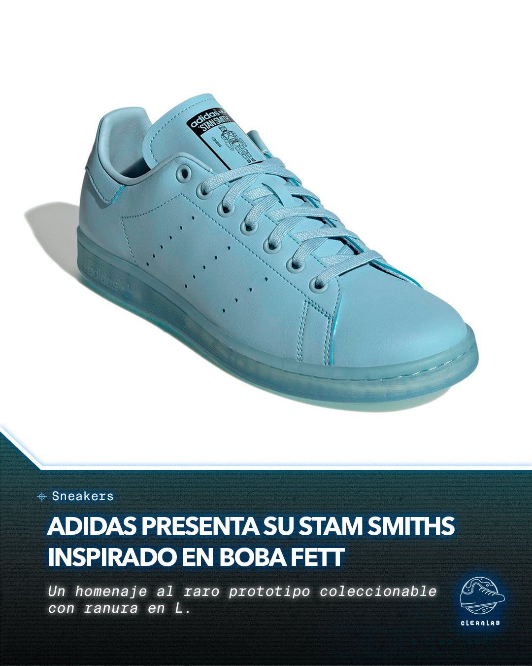 Noticia Sneakers | Adidas presenta su Stan Smiths inspirado en la figura de Boba Fett - Clean Lab PE