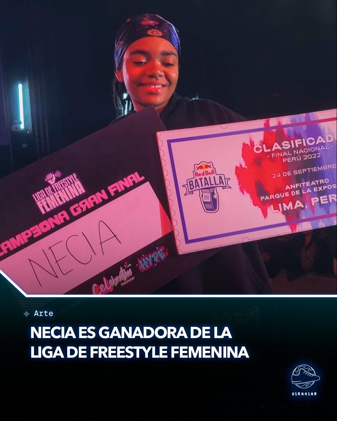 Noticias Arte | Necia Rap es la ganadora de la Liga de freestyle femenina! - Clean Lab PE