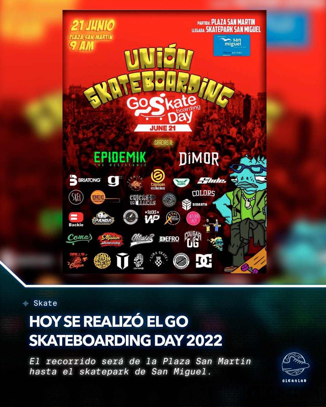 Noticias Skate | GO SKATEBOARDING DAY - Clean Lab PE
