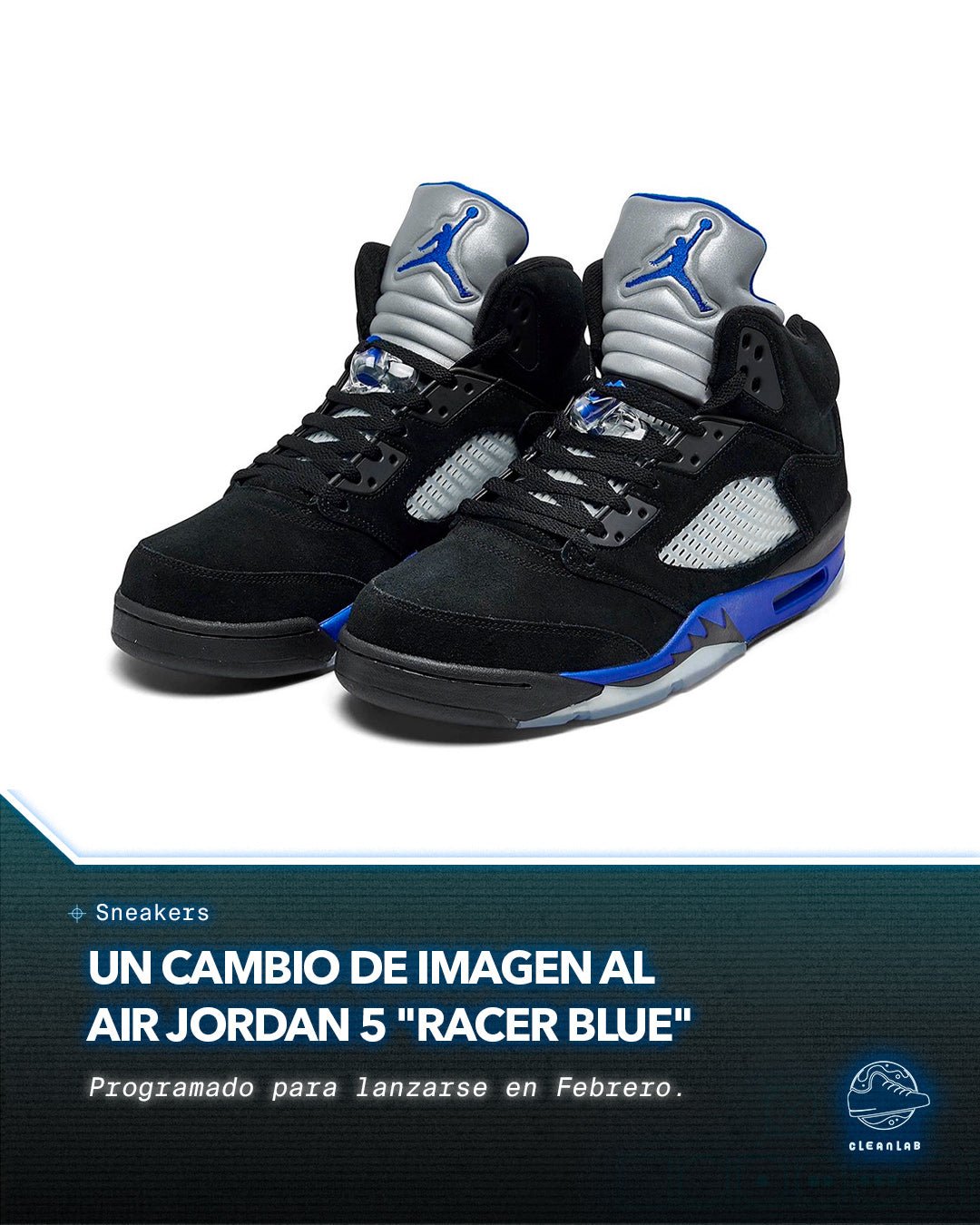 Noticias Sneakers | Jordan Brand le da al Air Jordan 5 un cambio de imagen "Racer Blue" - Clean Lab PE