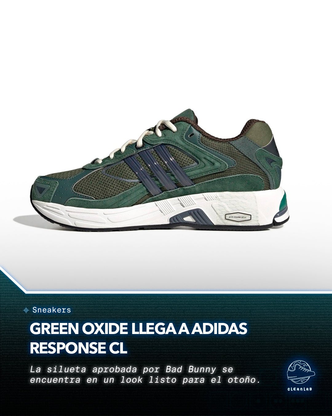 Noticias Sneakers | "Óxido verde" llega a adidas Response CL - Clean Lab PE