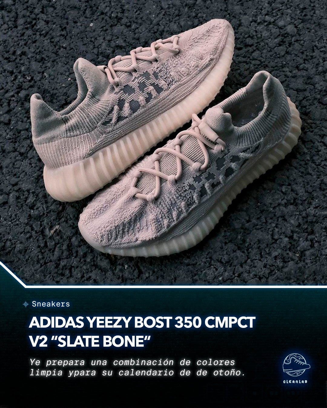 Noticias Sneakers | Una mirada más cercana a las adidas YEEZY BOOST 350 CMPCT V2 “Slate Bone” - Clean Lab PE