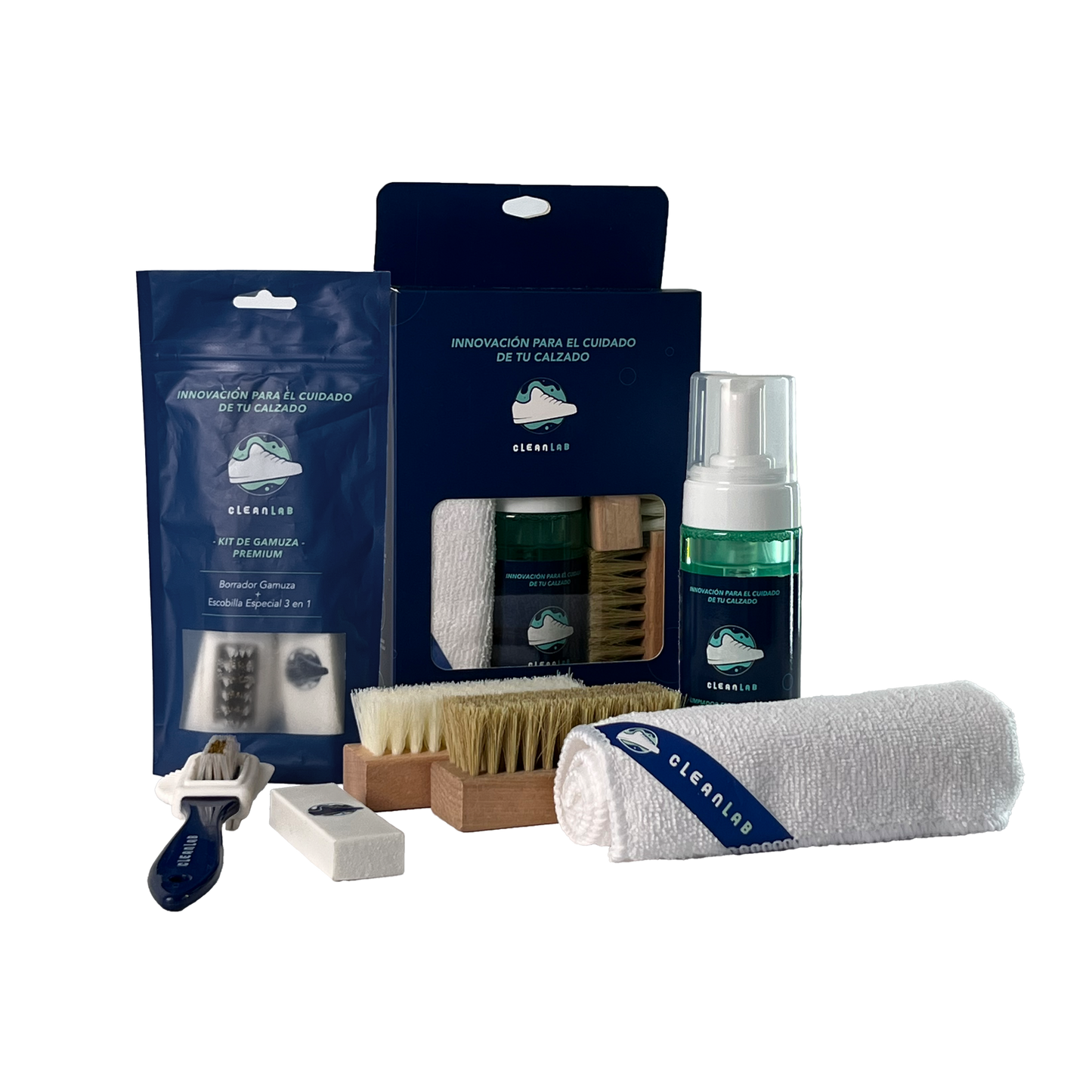 Kit de Gamuza + Foam Pack - Limpieza de Zapatillas