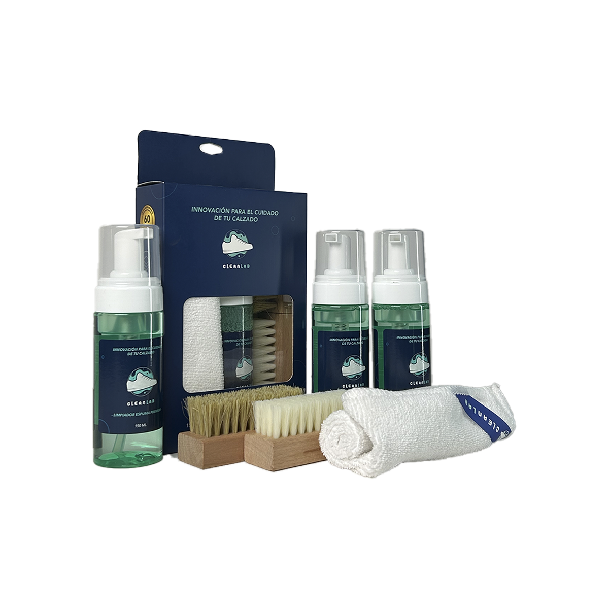 Foam Pack + Limpiador Espuma Premium 2 unid - Limpieza de Zapatillas