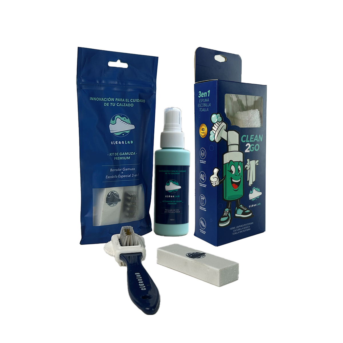 Back2School — Kit completo de limpieza portatil para zapatillas